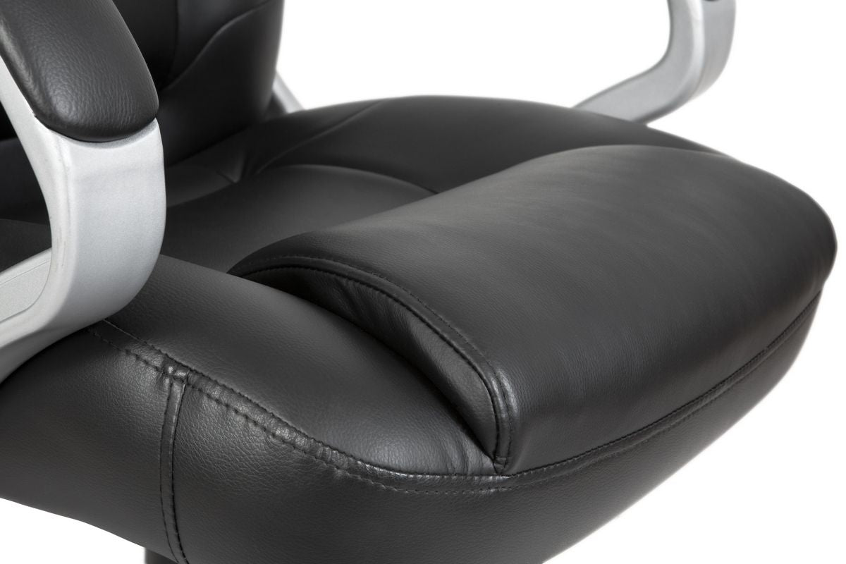 Electric Black Faux Leather Massage Office Chair - LUMBAR-MASSAGE